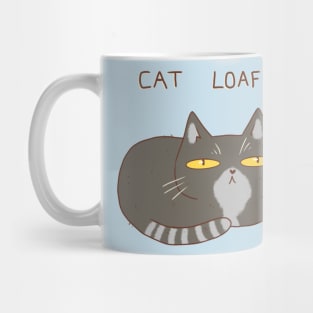 Funny gray cat loaf Mug